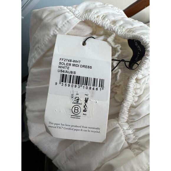 Faithful the Brand Solem White Midi Dress Small NWT - Picture 7 of 7